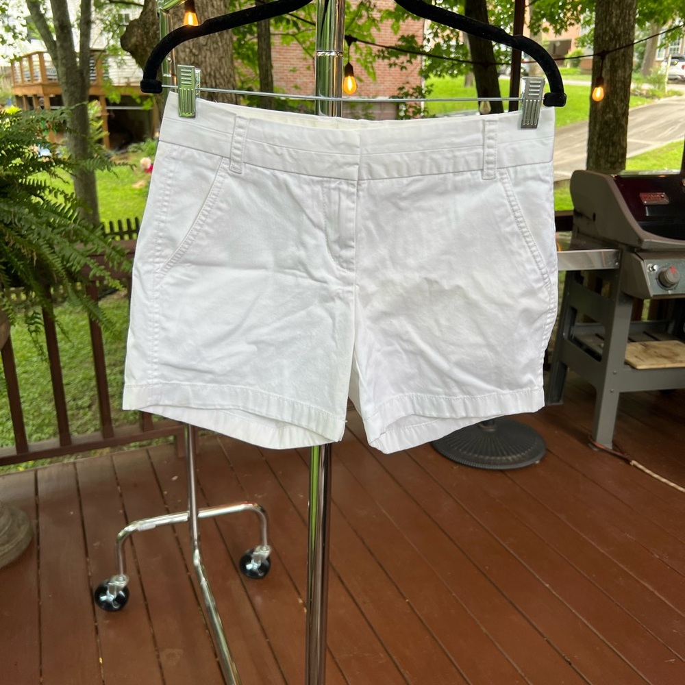 J crew white chino shorts size 2
